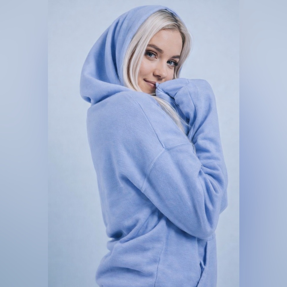 Soft Serve Cloud Cotton Hoodie Pixie Dust Periwinkle NWOT S